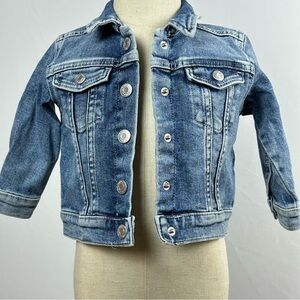 &DENIM kids faded blue wash denim jacket - size 2t